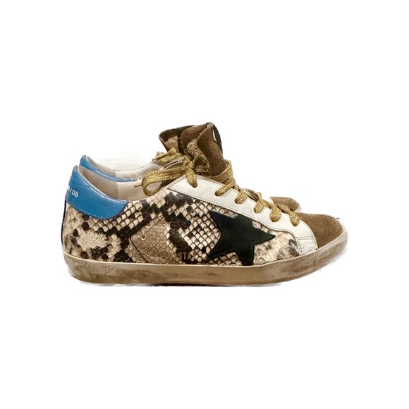 Golden Goose Superstar Sneaker Brown/Snake/Gold/Blue